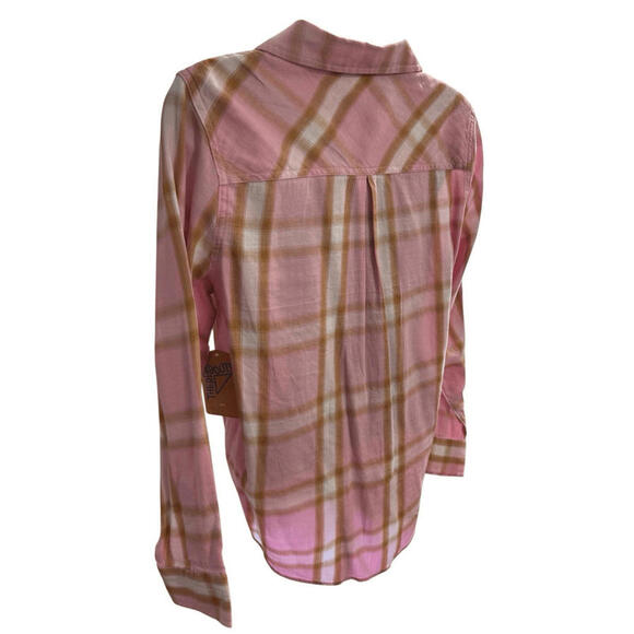 Thereabouts Little & Big Girls Long Sleeve Flannel Shirt Pink L 14.5-16.5P Plus - Picture 4 of 13